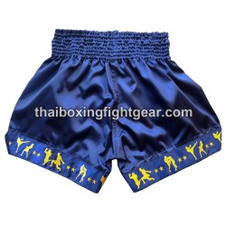 Short de boxe Thai Lumpini bleu or | Shorts Boxe Thai