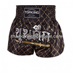 Short de Boxe Thai "MuayThai" Top King TKTBS-213 Or Noir Top King - 1