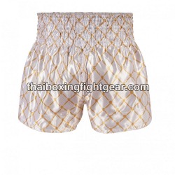 Short de Boxe Thai "MuayThai" Top King TKTBS-213 Or Blanc Top King - 2