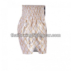 Short de Boxe Thai "MuayThai" Top King TKTBS-213 Or Blanc Top King - 4