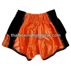 Short de boxe Thai Lumpinee orange / noir | Shorts Boxe Thai