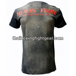 T-shirt Human Fight "Coup de coude" noir/beige | T-shirts
