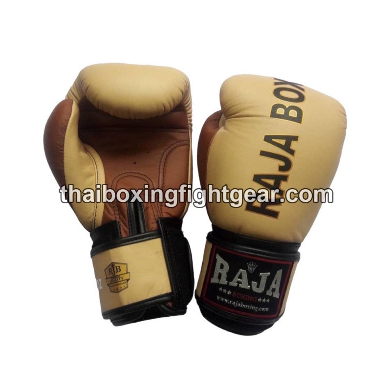 Raja Boxing Gants de boxe thai Cuir RJB-P1-1 Beige Brown Raja - 1