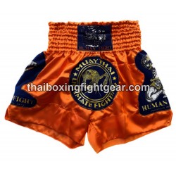 Short de boxe thai Human Fight orange | Shorts Boxe Thai