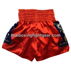 Short de boxe Thai Human Fight rouge | Shorts Boxe Thai