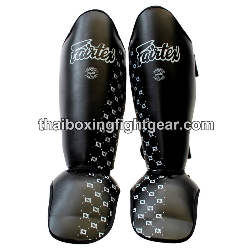 Protège-tibias Compétition Fairtex SP5 Cuir noir | Fairtex