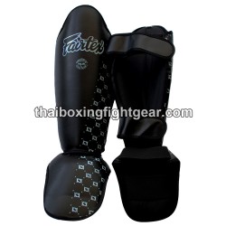 Protège-tibias Compétition Fairtex SP5 Cuir noir | Fairtex