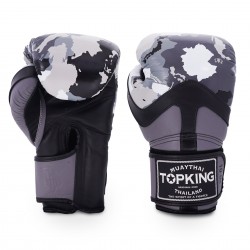 Gants de Boxe Thai TOP KING CAMOUFLAGE TKBGCF gris