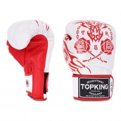 Gants de Boxe Thai TOP KING DRAGON-TKBGDG-311 Blanc