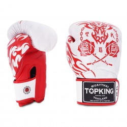Gants de Boxe Thai TOP KING DRAGON-TKBGDG-311 Blanc