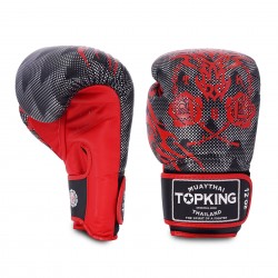 Gants de Boxe Thai TOP KING DRAGON-TKBGDG-312 Noir