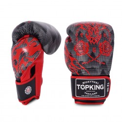 Gants de Boxe Thai TOP KING DRAGON-TKBGDG-312 Noir