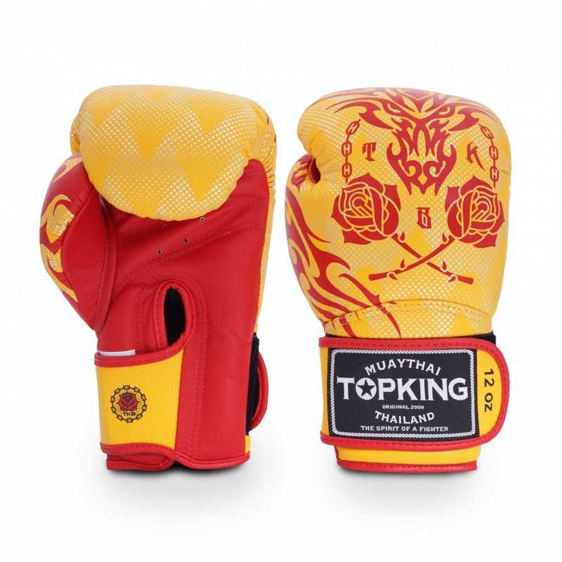 Gants de Boxe Thai TOP KING DRAGON-TKBGDG-355 Jaune