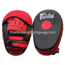 Fairtex Muay Thai/MMA Punching Mitts, Velcro Closure, Black/Red | Equipments