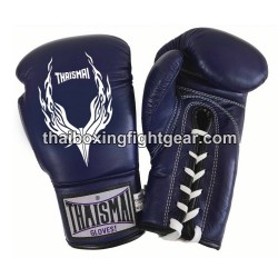 Gants de boxe thai Thaismai BG121 "Phoenix"  gants à lacets Bleu