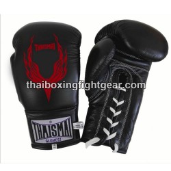Gants de boxe thai Thaismai BG121 "Phoenix"  gants à lacets Noir