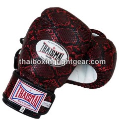 Gants de boxe thai Thaismai BG124 "BOA" Rouge Noir