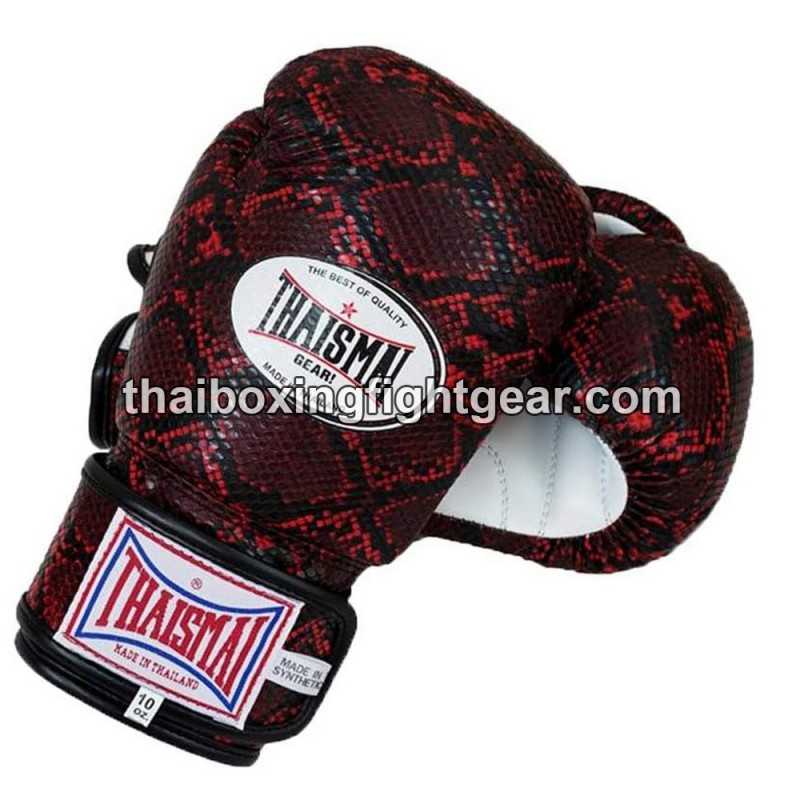 Gants de boxe thai Thaismai BG124 "BOA" Rouge Noir
