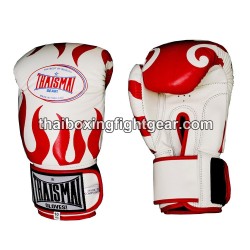 Gants de boxe thai Thaismai BG124 "Fire" Blanc