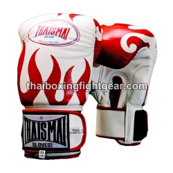 Gants de boxe thai Thaismai BG124 "Fire" Blanc