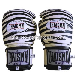 Gants de boxe thai Thaismai BG124 "Zebra"
