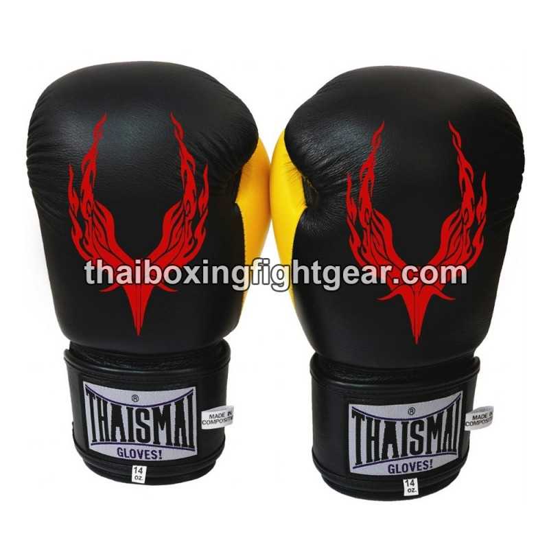 Gants de boxe thai Thaismai BG124 "Phoenix" Noir