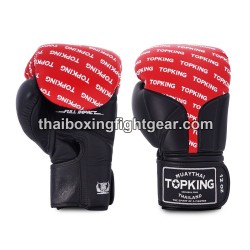 Gants de Boxe Thai TOP KING FULL IMPACT DOUBLE TONE-TKBGFI Noir Rouge