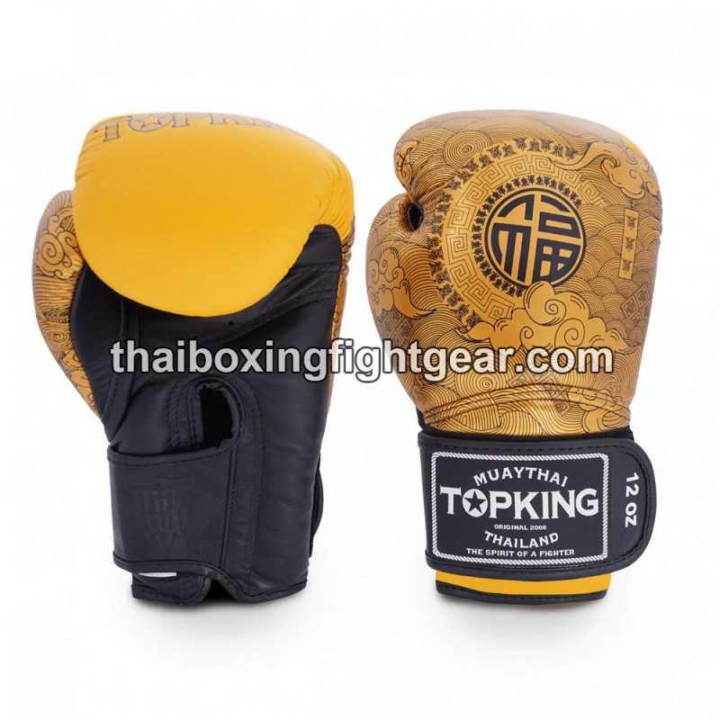 Gants de Boxe Thai TOP HAPPINESS CHINESE-TKBGCT-CN01 Jaune