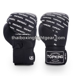 Gants de Boxe Thai TOP KING FULL IMPACT SINGLE TONE-TKBGFI Noir