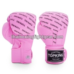 Gants de Boxe Thai TOP KING FULL IMPACT SINGLE TONE-TKBGFI Rose