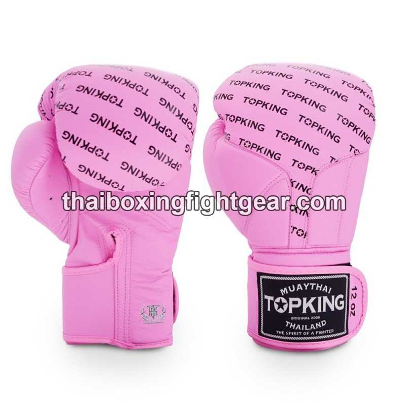 Gants de Boxe Thai TOP KING FULL IMPACT SINGLE TONE-TKBGFI Rose