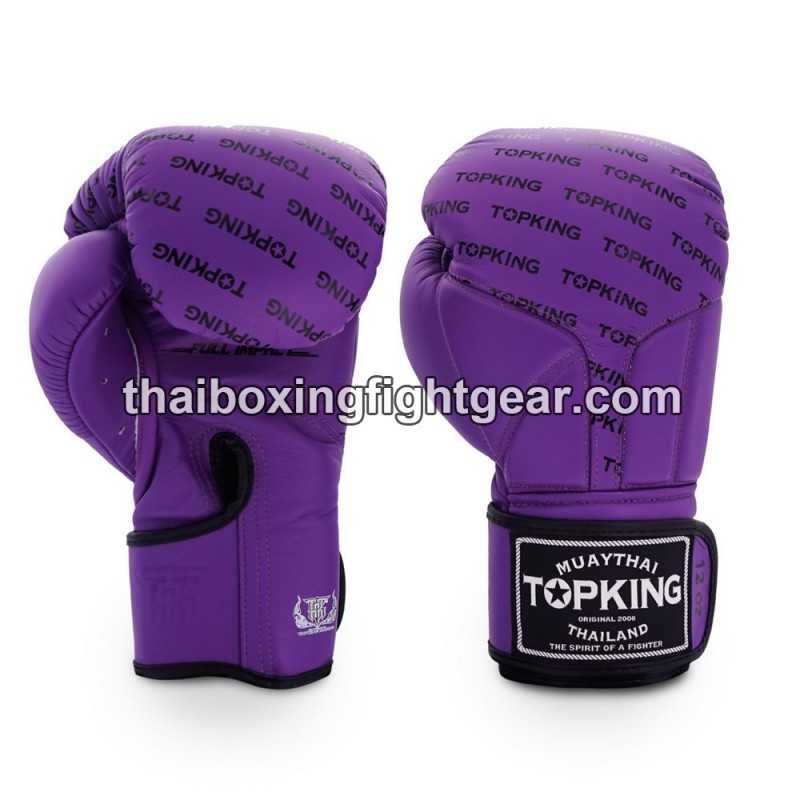 Gants de Boxe Thai TOP KING FULL IMPACT SINGLE TONE-TKBGFI Violet