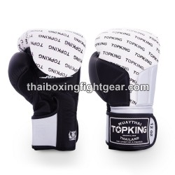 Gants de Boxe Thai TOP KING FULL IMPACT  TRIPLE TONE-TKBGFI Noir Argent Blanc