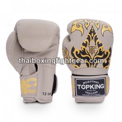 Gants de Boxe Thai TOP KING KANOK-TKBGKN BEIGE