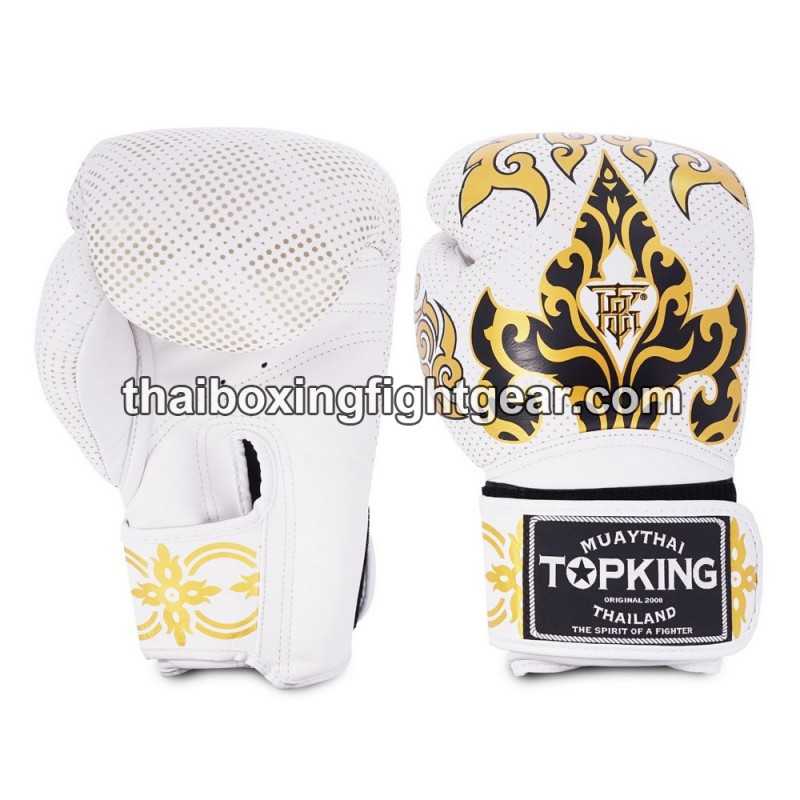 Gants de Boxe Thai TOP KING KANOK-TKBGKN Blanc