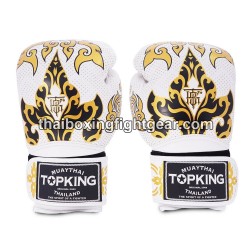 Gants de Boxe Thai TOP KING KANOK-TKBGKN Blanc