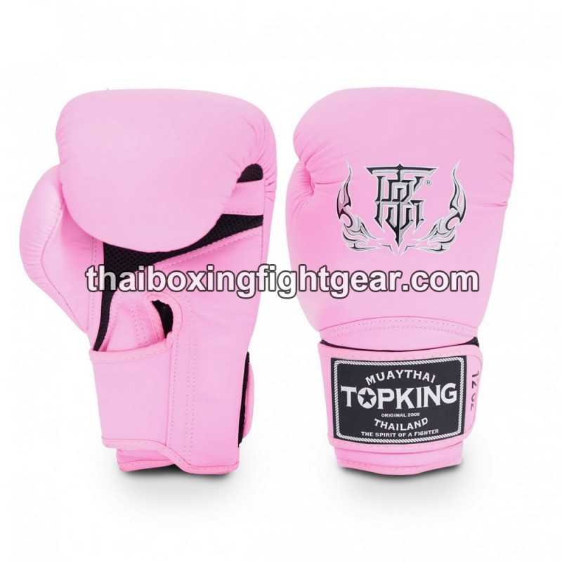 Gants de Boxe Thai TOP KING SUPER AIR SINGLE TONE-TKBGSA Rose