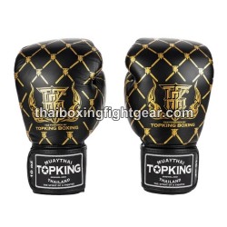 Gants de Boxe Thai TOP KING TKBGCH-CHAIN Noir Or