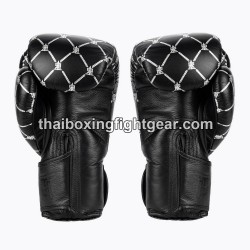 Gants de Boxe Thai TOP KING TKBGCH-CHAIN Noir Argent