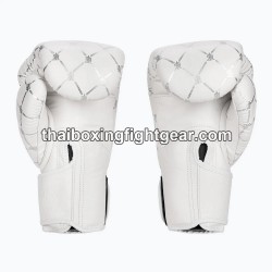 Gants de Boxe Thai TOP KING TKBGCH-CHAIN Blanc Argent