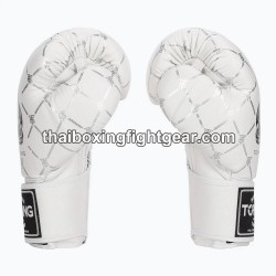 Gants de Boxe Thai TOP KING TKBGCH-CHAIN Blanc Argent