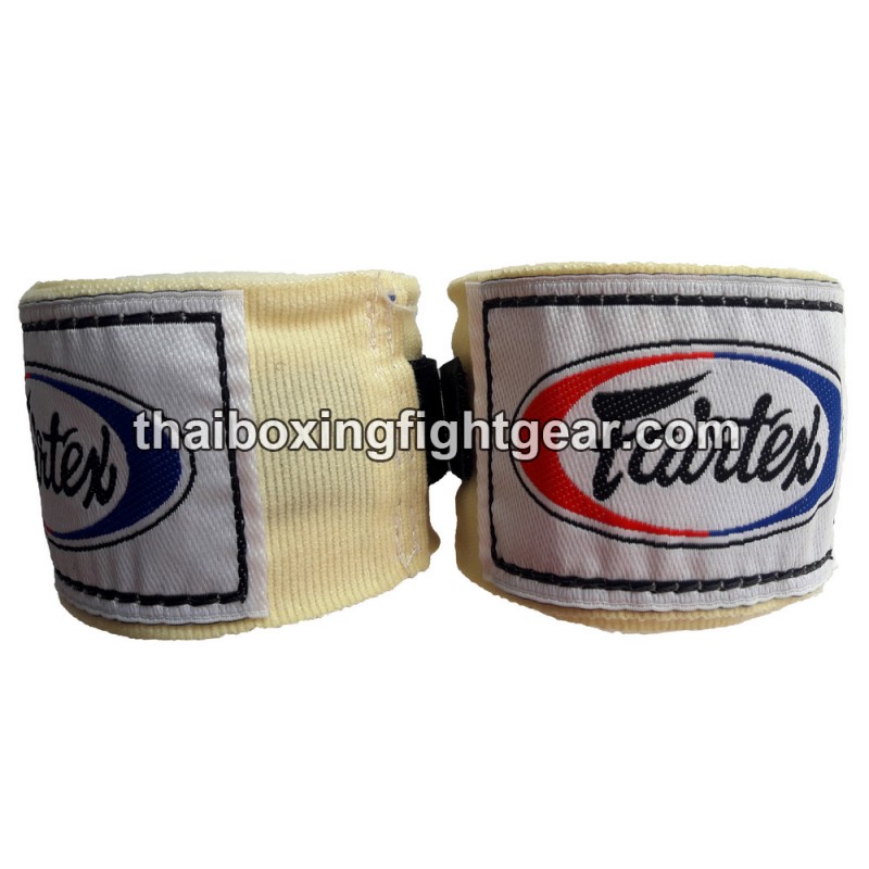 Fairtex HW2 Bandes de protection Boxe / Muay Thai semielastique beige