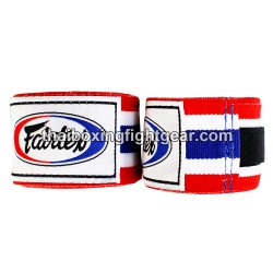 Fairtex HW2  Handwraps  Muay Thai / Boxing 180" Thai Flag | Hand Wraps