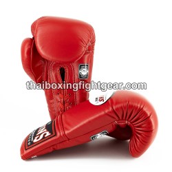 Gants de boxe thai Twins BGLL1 Rouge Lacets