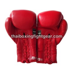 Gants de boxe thai Twins BGLL1 Rouge Lacets