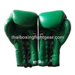 Gants de boxe thai Twins BGLL1 Vert Lacets
