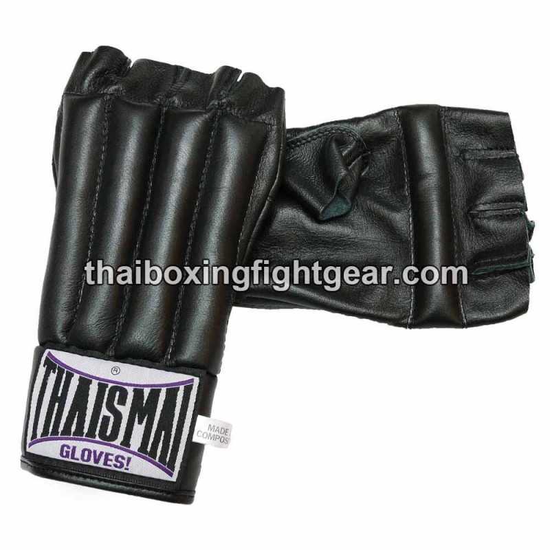 Gants de sac de frappe Thaismai BG112 Cuir Noir