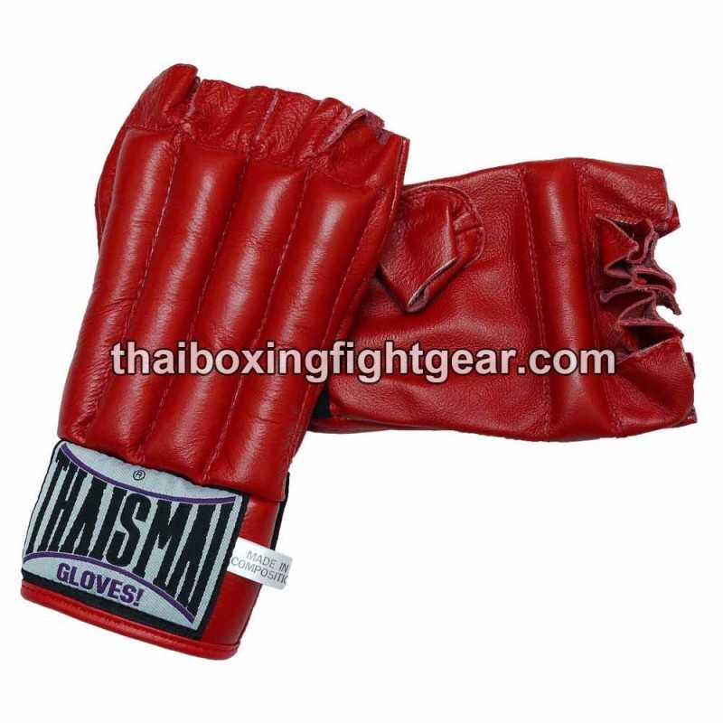 Gants de sac de frappe Thaismai BG112 Cuir Rouge