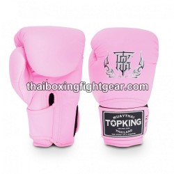 Gants de Boxe Thai TOP KING SUPER SINGLE TONE-TKBGSV Rose