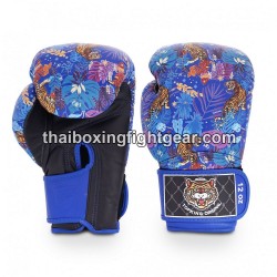 Gants de Boxe Thai TOP KING WILD TIGER KING-TKBGWT Bleu